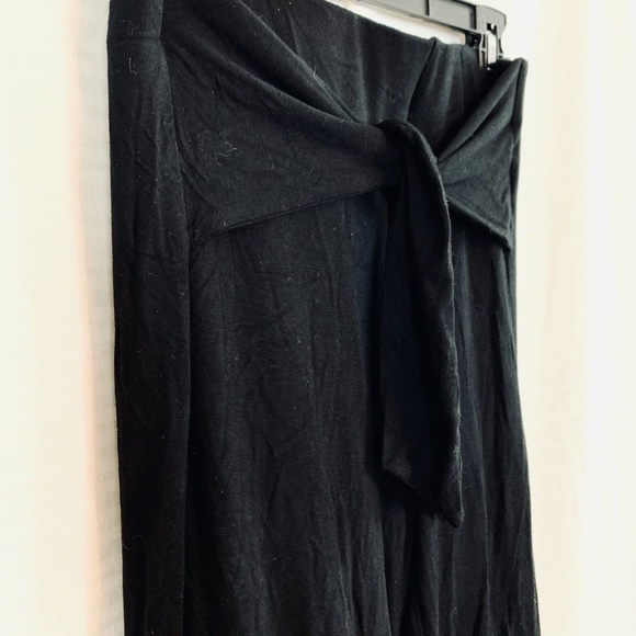 BB DAKOTA Black Rayon Tie Front Wide Leg Pants  M - Picture 4 of 12